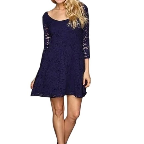 Free People Lace Skater Dress - Picture 1 of 9